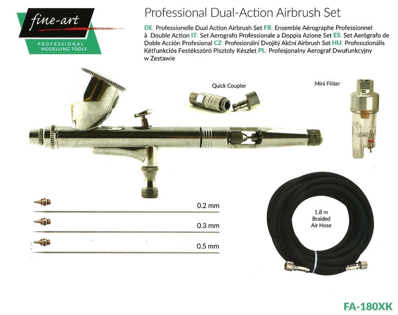 Fine-Art Dual Action Airbrush Set FA-180XK - Loaded Dice