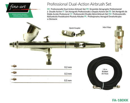 Fine-Art Dual Action Airbrush Set FA-180XK - Loaded Dice