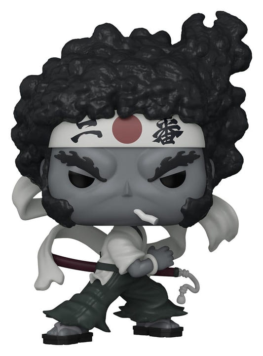 Afro Samurai Funko Pop! Animation vinyl figure with large afro and headband, in greyscale style