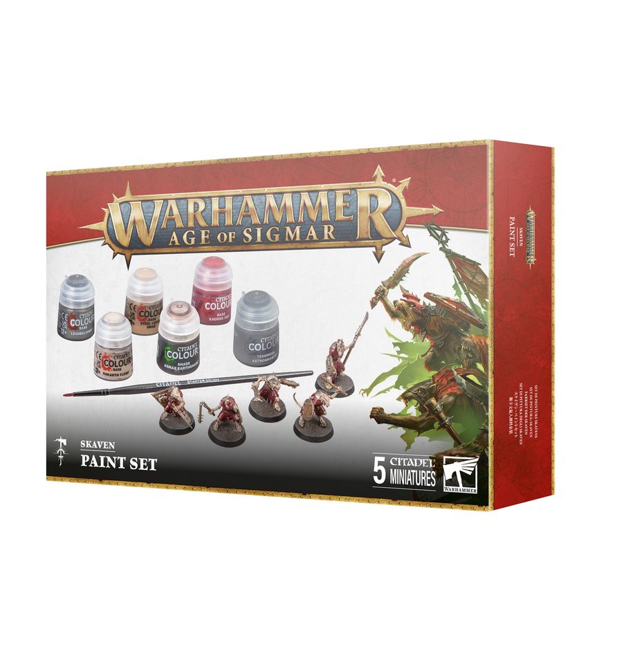 Games Workshop Age of Sigmar Skaven Paint Set box, angled view