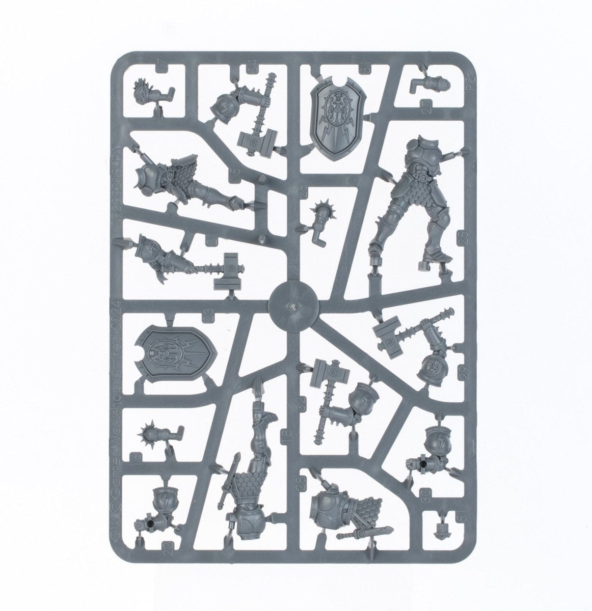 Age of Sigmar Starter Set unpainted plastic sprue, frame 2 of 12