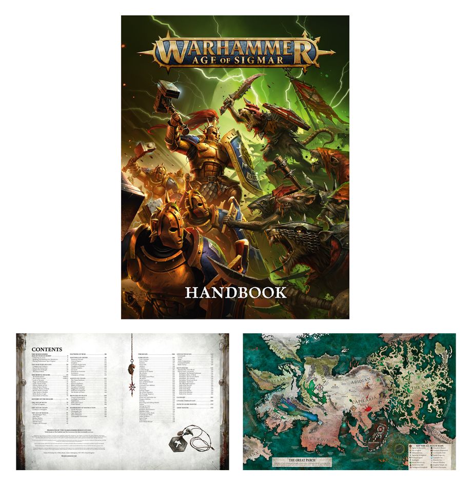 Age of Sigmar Starter Set 64-page handbook with contents and map pages