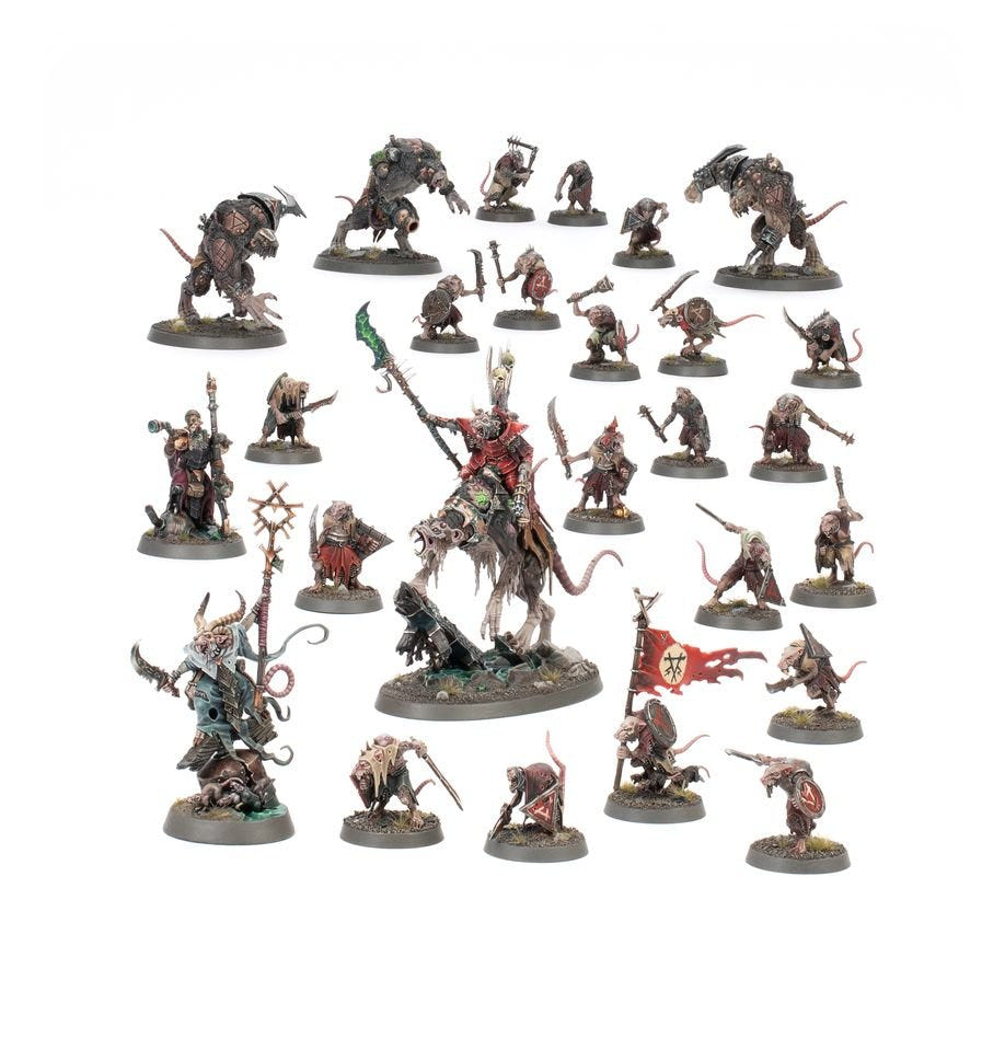 All 26 painted Skaven from the Age of Sigmar Ultimate Starter Set
