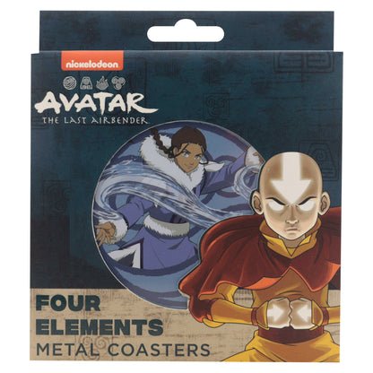 Airbender Set of 4 Embossed Metal Coasters - Loaded Dice