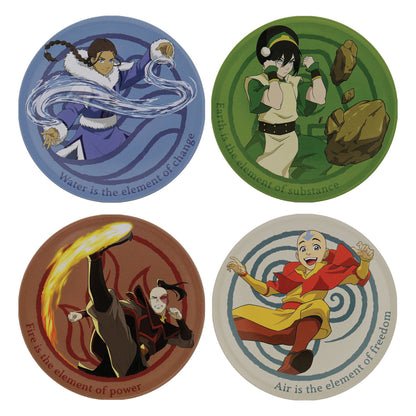 Airbender Set of 4 Embossed Metal Coasters - Loaded Dice