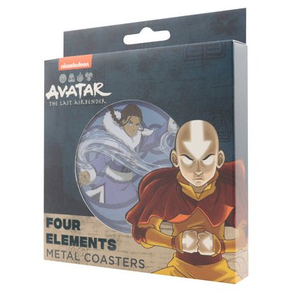Airbender Set of 4 Embossed Metal Coasters - Loaded Dice