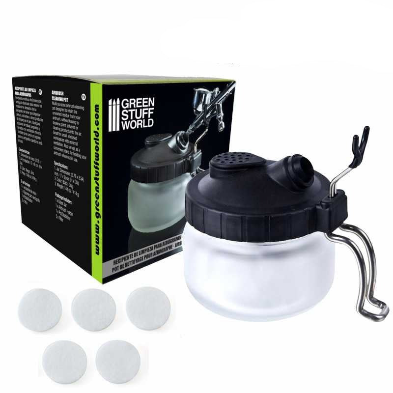 Green Stuff World Airbrush Cleaning Pot - Loaded Dice