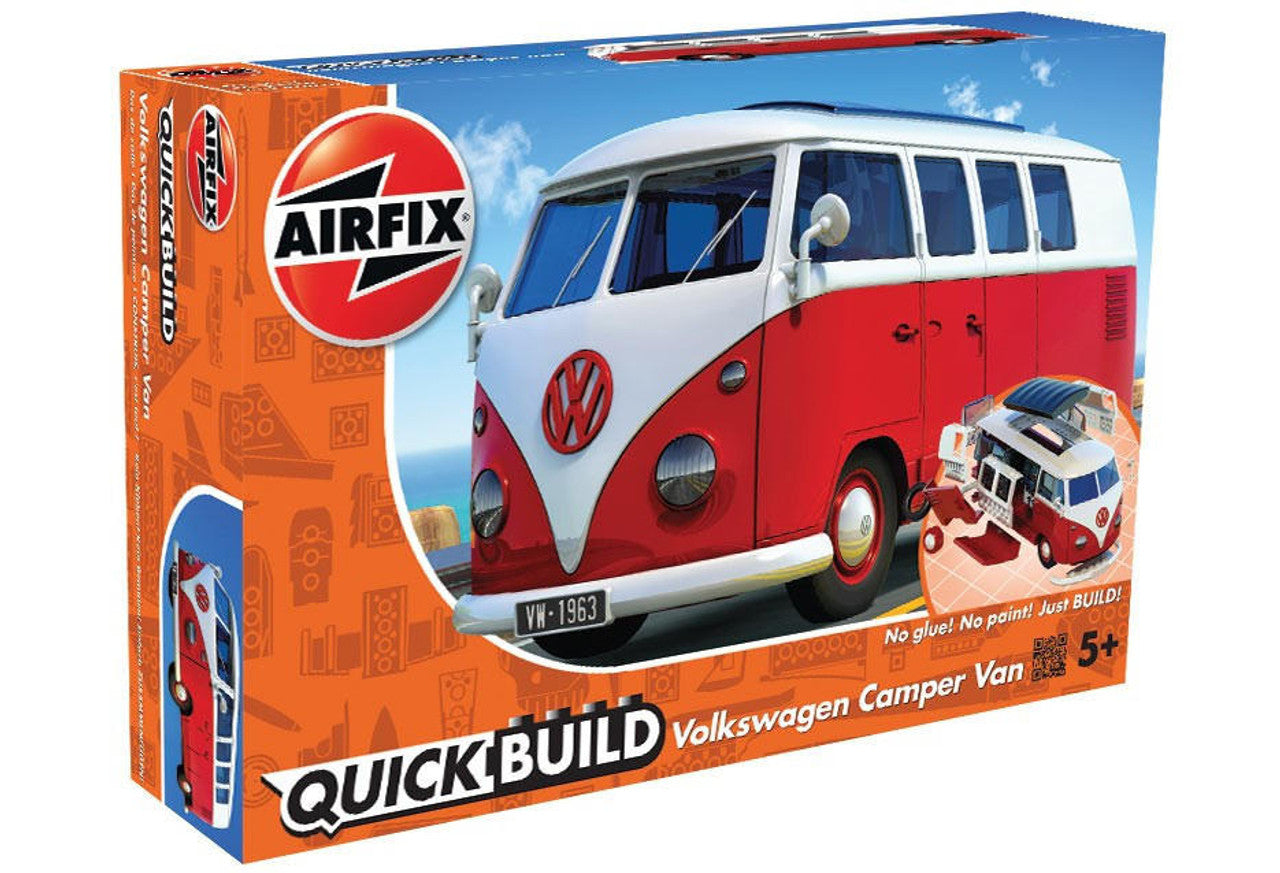 Airfix QUICKBUILD VW Camper Van - Red - Loaded Dice Barry Vale of Glamorgan CF64 3HD