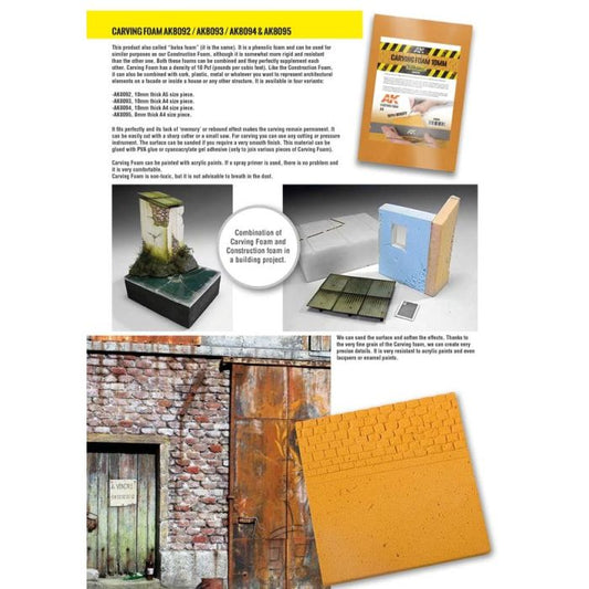 AK Interactive - Carving Foam 10mm A4 (305x228mm) - AK8094 - Loaded Dice