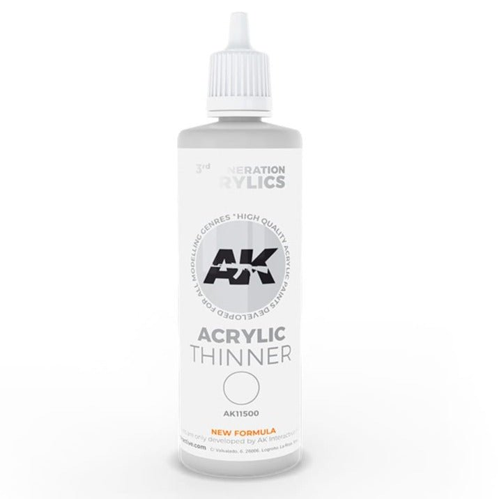 AK Interactive 3rd Generation acrylic paint 3G Acrylic Thinner () 17ml dropper bottle
