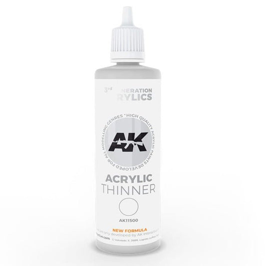 AK Interactive 3rd Generation acrylic paint 3G Acrylic Thinner () 17ml dropper bottle