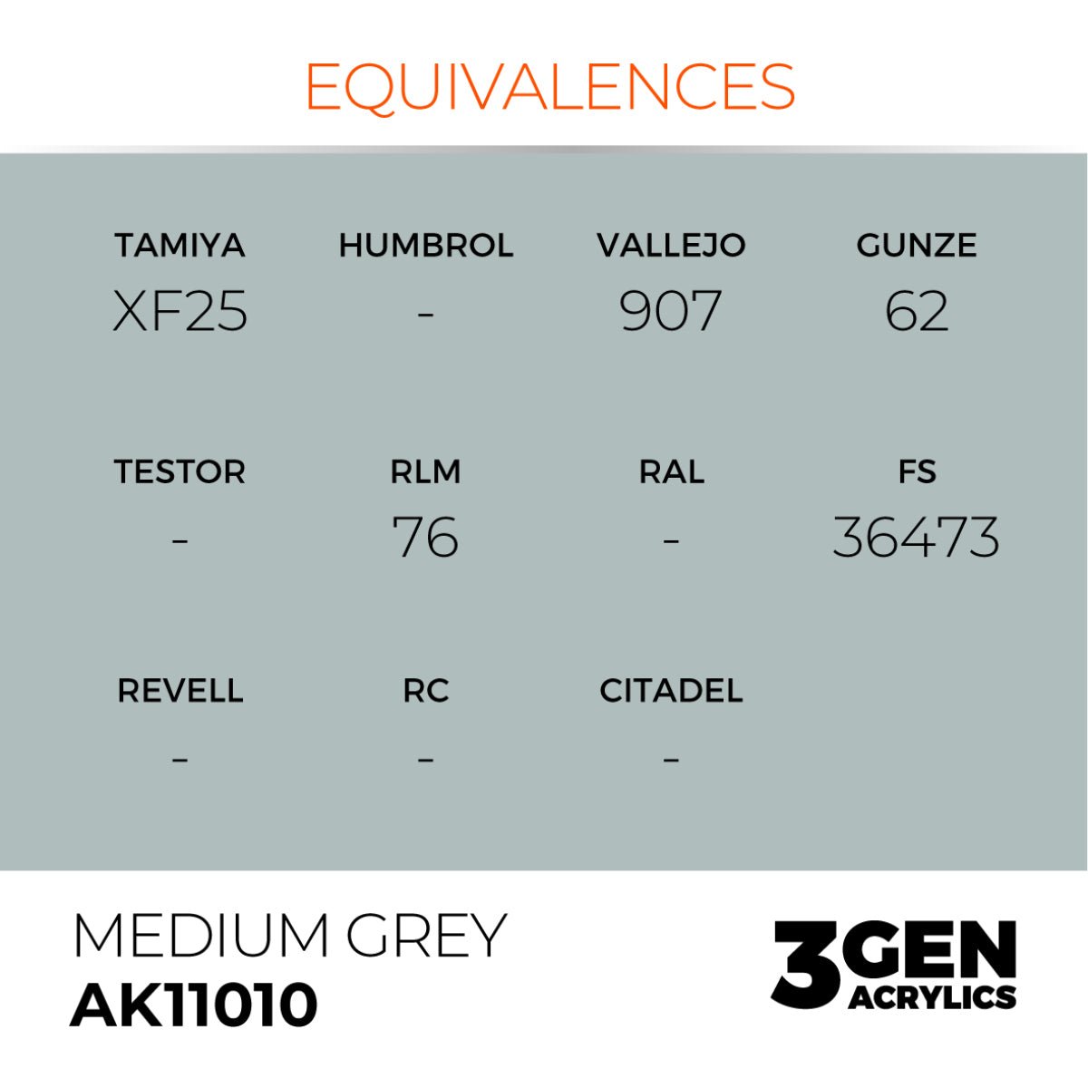 AK Interactive 3G - Medium Grey 17ml (AK11010) - Loaded Dice