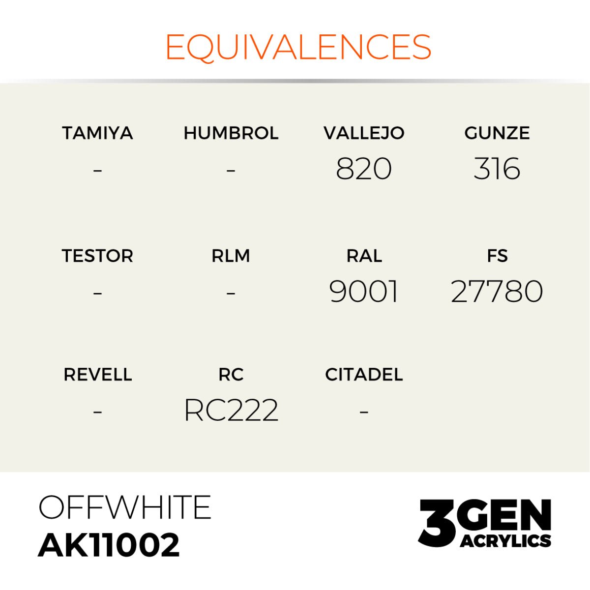 AK Interactive 3G - Offwhite 17ml (AK11002) - Loaded Dice