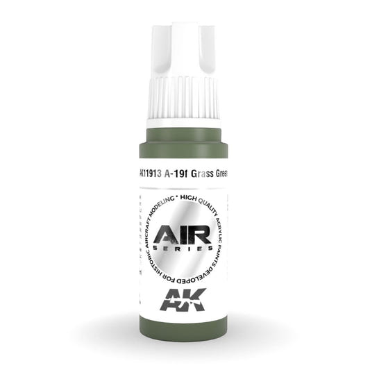 AK Interactive 3rd Generation acrylic paint A-19f Grass Green 17ml dropper bottle