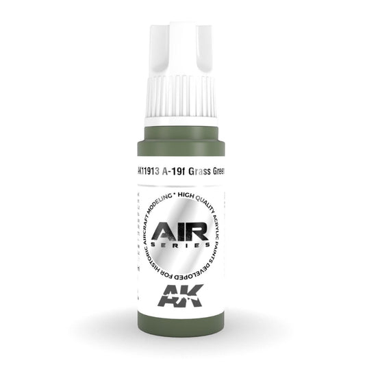 AK Interactive 3rd Generation acrylic paint A-19f Grass Green 17ml dropper bottle