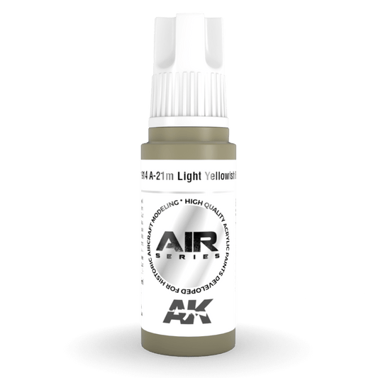 AK Interactive 3rd Generation acrylic paint A-21m Light Yellowish Brown 17ml dropper bottle