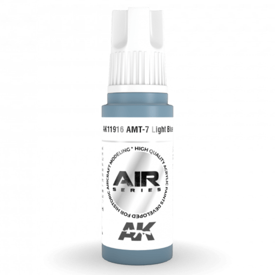 AK Interactive 3rd Generation acrylic paint AMT-7 Light Blue 17ml dropper bottle