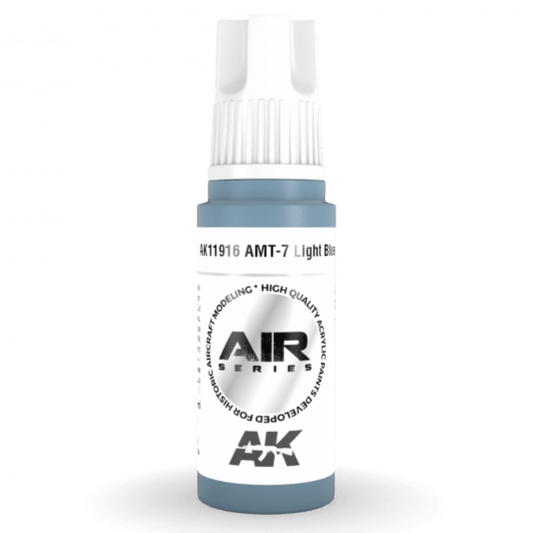 AK Interactive 3rd Generation acrylic paint AMT-7 Light Blue 17ml dropper bottle