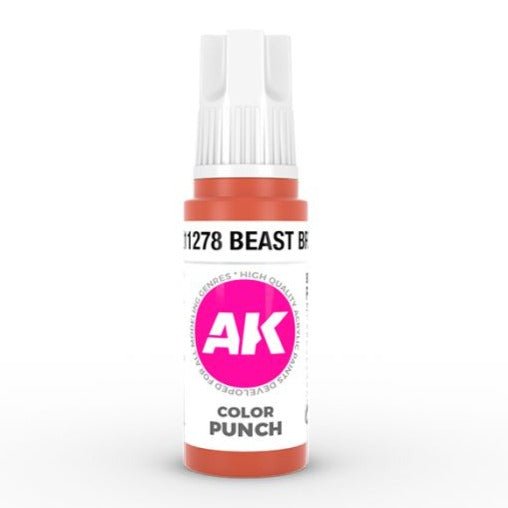 AK Interactive 3rd Generation acrylic paint Beast Brown Color Punch 17ml dropper bottle