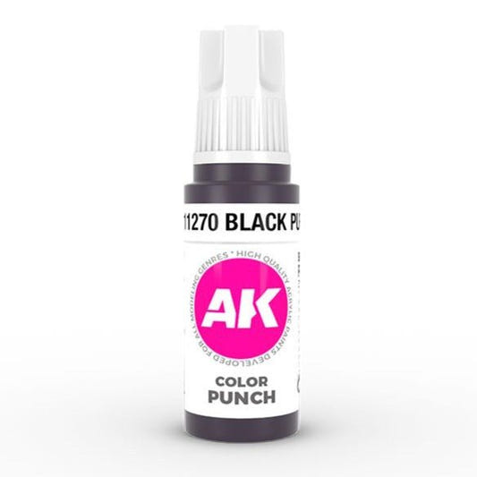 AK Interactive 3rd Generation acrylic paint Black Purple Color Punch 17ml dropper bottle