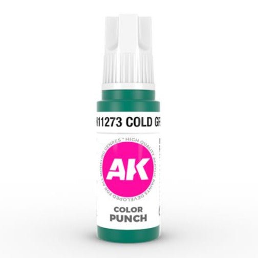 AK Interactive 3rd Generation acrylic paint Cold Green Color Punch 17ml dropper bottle