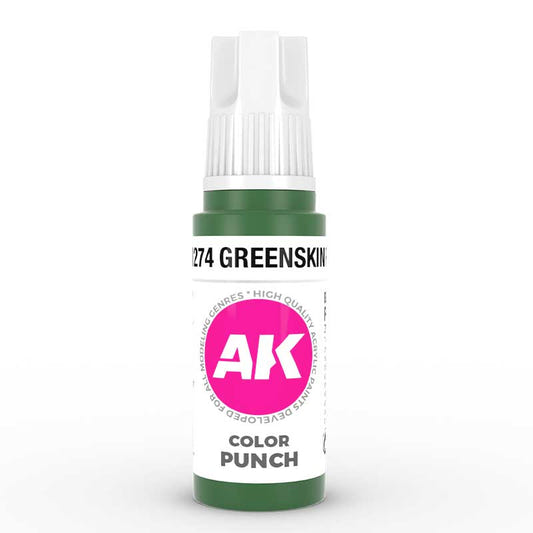 AK Interactive 3rd Generation acrylic paint Greenskin Punch Color Punch 17ml dropper bottle