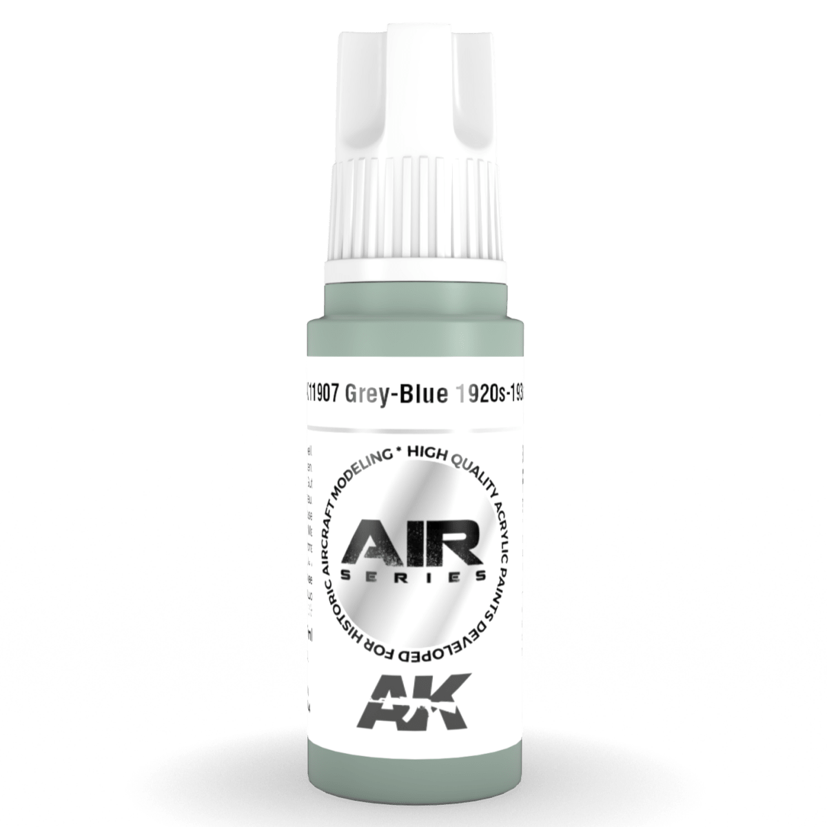 AK Interactive 3rd Generation acrylic paint Grey-Blue 1920s-1930s 17ml dropper bottle