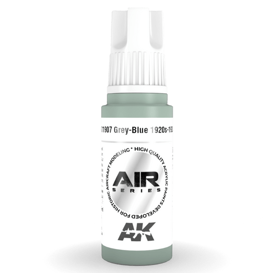 AK Interactive 3rd Generation acrylic paint Grey-Blue 1920s-1930s 17ml dropper bottle