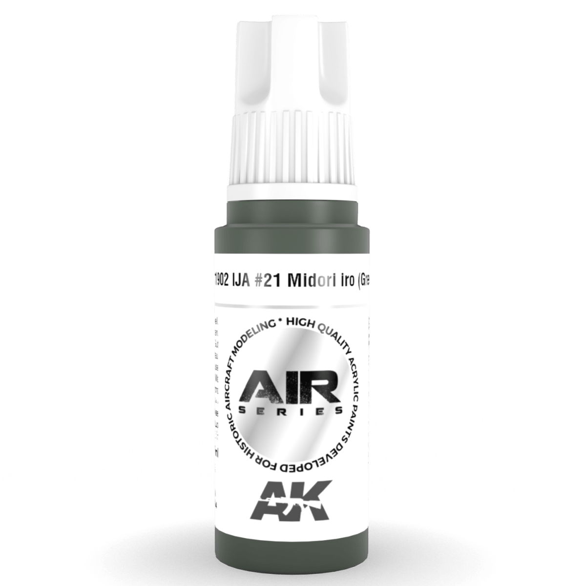 AK Interactive 3rd Generation acrylic paint IJA #21 Midori Iro (Green) 17ml dropper bottle