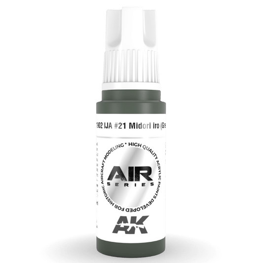 AK Interactive 3rd Generation acrylic paint IJA #21 Midori Iro (Green) 17ml dropper bottle