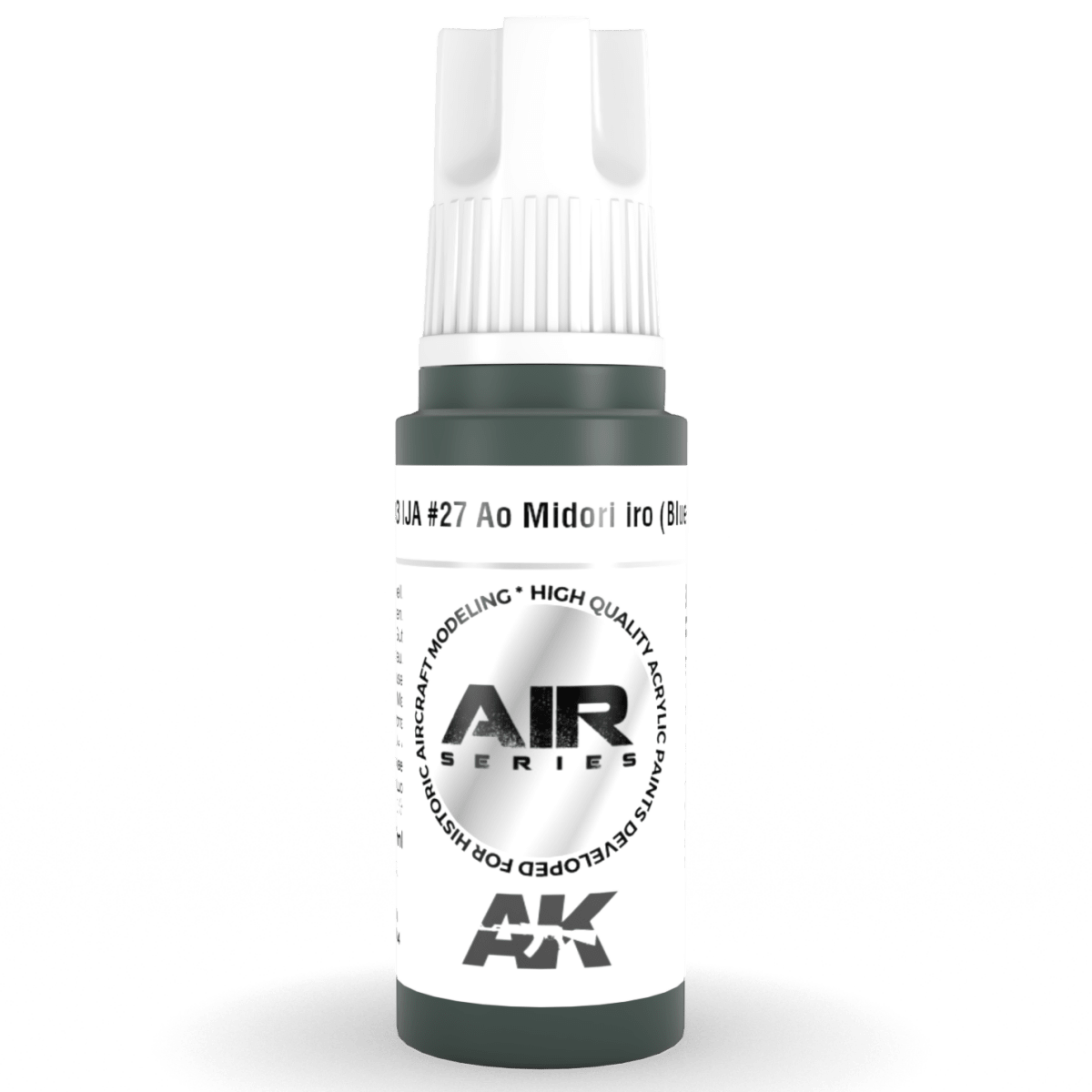 AK Interactive 3rd Generation acrylic paint IJA #27 Ao Midori Iro (Blue-Green) 17ml dropper bottle