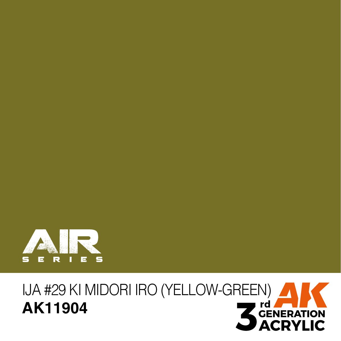 AK Interactive 3rd Gen Acrylic IJA #29 Ki Midori iro (Yellow-Green) AK11904 - Loaded Dice