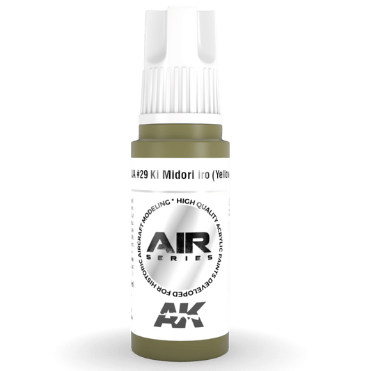 AK Interactive 3rd Generation acrylic paint IJA #29 Ki Midori Iro (Yellow-Green) 17ml dropper bottle