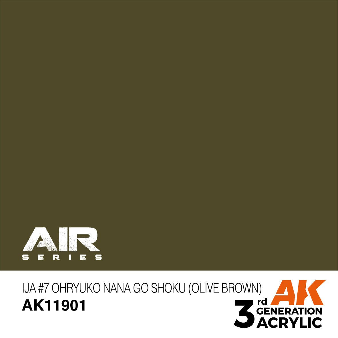 AK Interactive 3rd Gen Acrylic IJA #7 Ohryuko Nana Go Shoku (Olive Brown) AK11901 - Loaded Dice