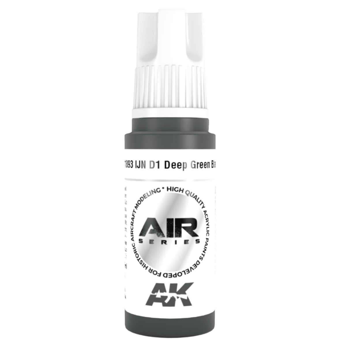 AK Interactive 3rd Generation acrylic paint IJN D1 Deep Green Black 17ml dropper bottle