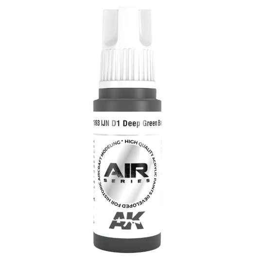 AK Interactive 3rd Generation acrylic paint IJN D1 Deep Green Black 17ml dropper bottle