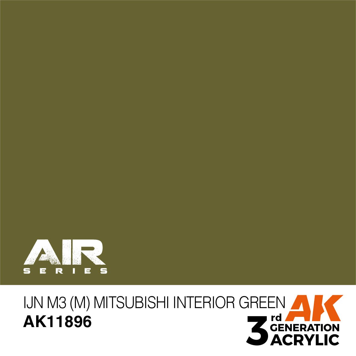 AK Interactive 3rd Gen Acrylic IJN M3 (M) Mitsubishi Interior Green AK11896 - Loaded Dice
