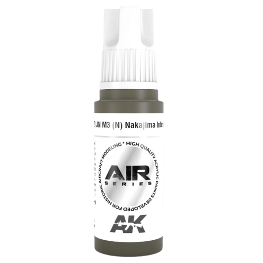 AK Interactive 3rd Generation acrylic paint IJN M3 (N) Nakajima Interior Green 17ml dropper bottle