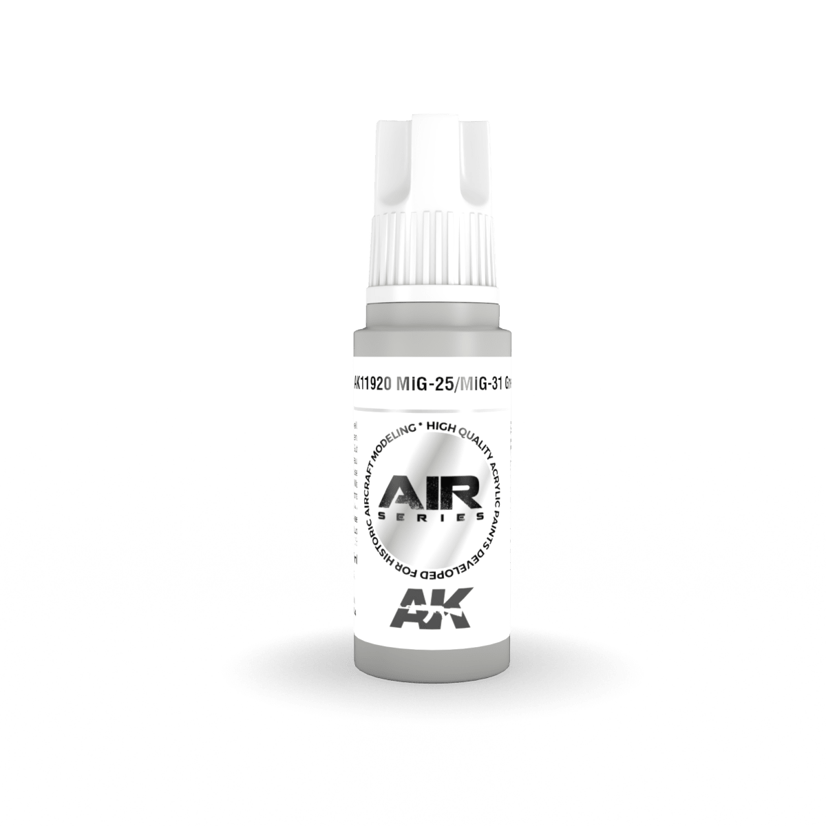AK Interactive 3rd Generation acrylic paint MiG-25/MiG-31 Grey 17ml dropper bottle