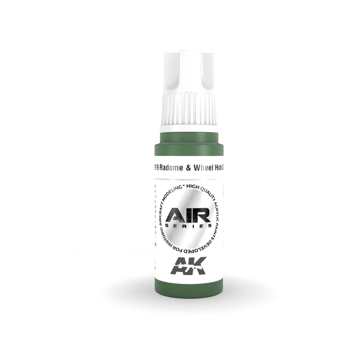 AK Interactive 3rd Generation acrylic paint Radome & Wheel Hub Green 17ml dropper bottle