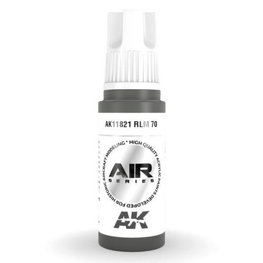 AK Interactive 3rd Generation acrylic paint RLM 70 17ml dropper bottle