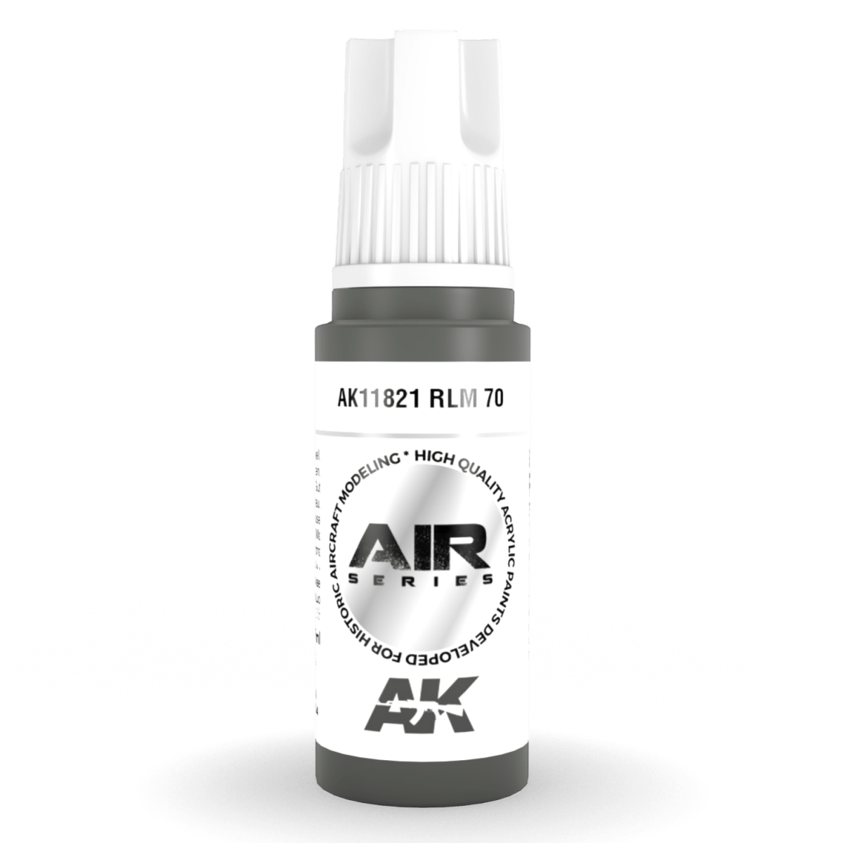 AK Interactive 3rd Generation acrylic paint RLM 70 17ml dropper bottle