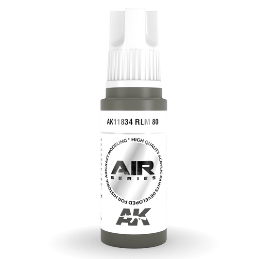 AK Interactive 3rd Generation acrylic paint RLM 80 17ml dropper bottle