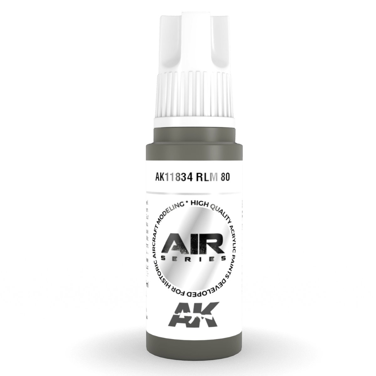 AK Interactive 3rd Generation acrylic paint RLM 80 17ml dropper bottle