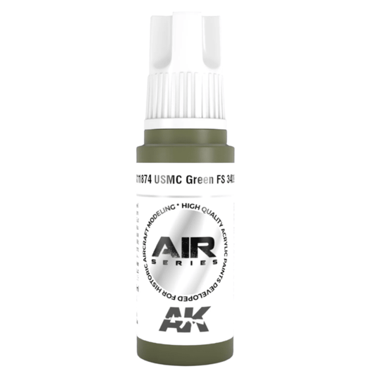 AK Interactive 3rd Generation acrylic paint Air Series: USMC Green FS 34095 17ml dropper bottle