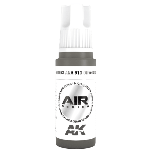 AK Interactive 3rd Generation acrylic paint ANA 613 Olive Drab 17ml dropper bottle