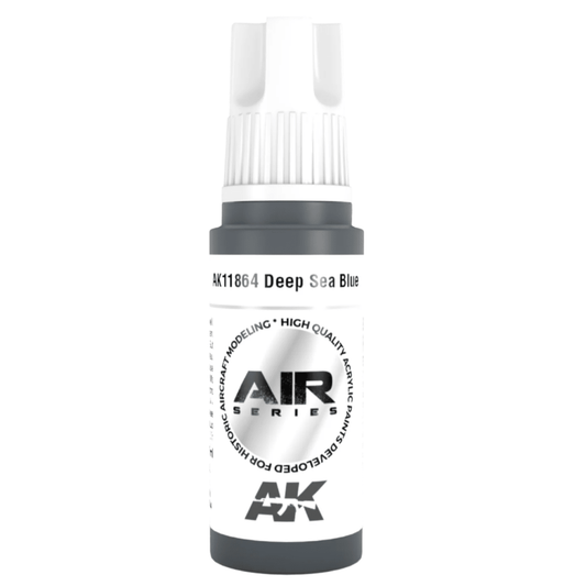 AK Interactive 3rd Generation acrylic paint Deep Sea Blue 17ml dropper bottle