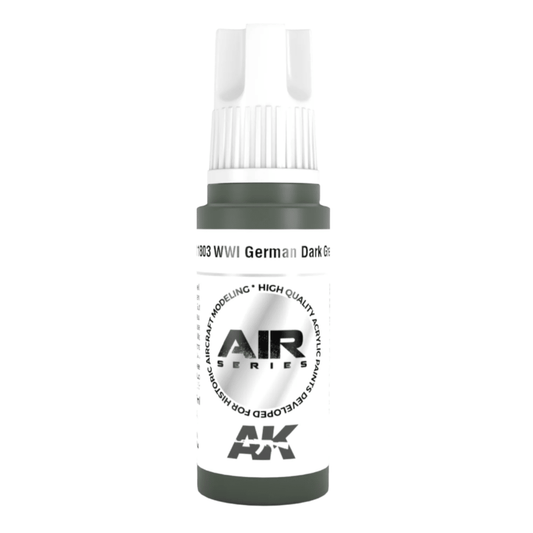 AK Interactive 3rd Generation acrylic paint German Dark Green 17ml dropper bottle