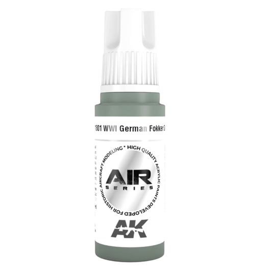 AK Interactive 3rd Generation acrylic paint German Fokker Grey 17ml dropper bottle