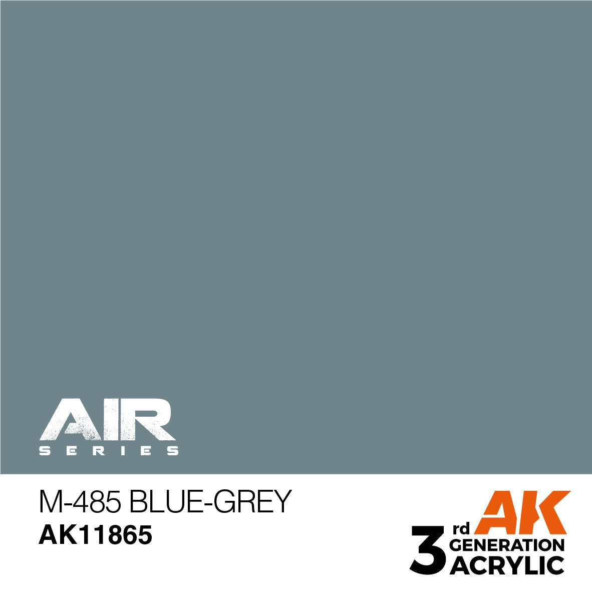 AK Interactive 3rd Generation M-485 Blue-Grey AK11865 acrylic colour swatch, Air Series